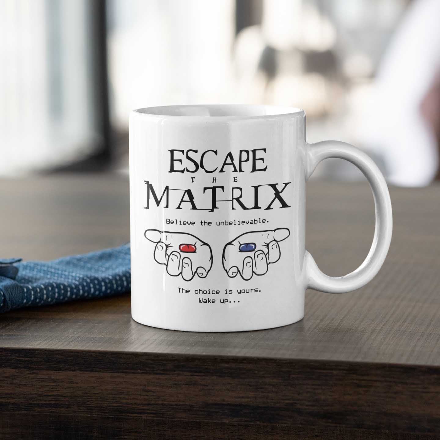 Taza "Escape the matrix"