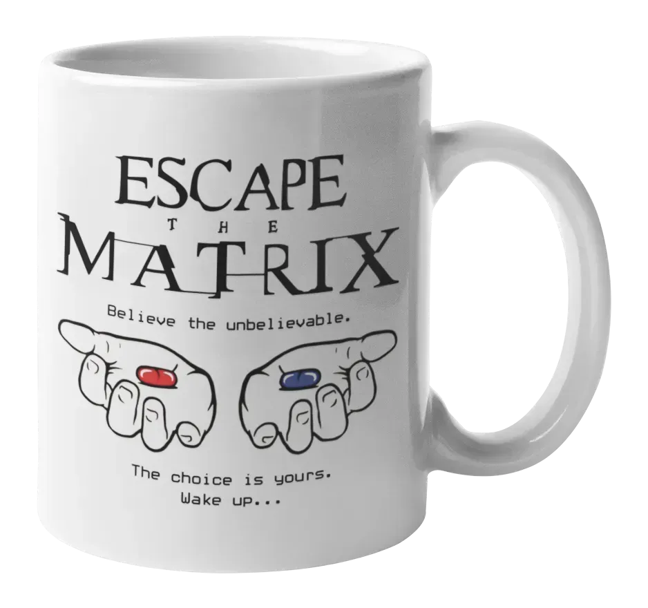 Taza "Escape the matrix"